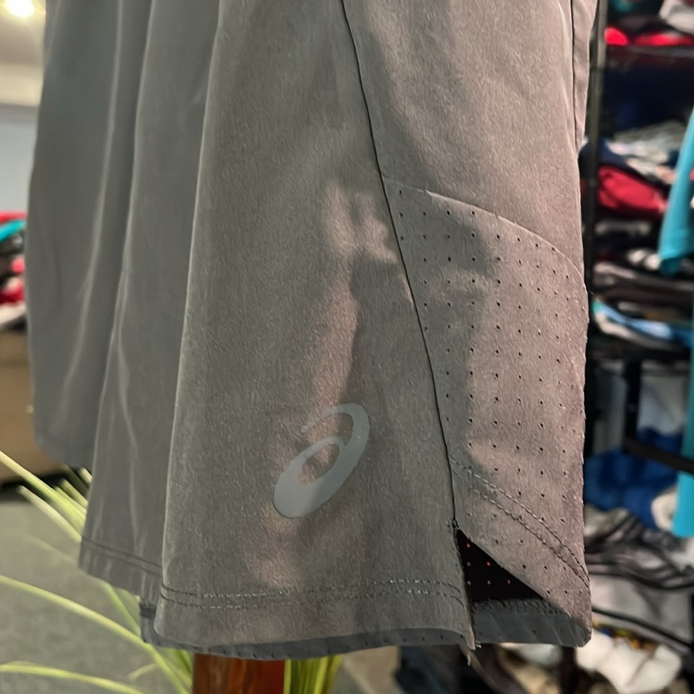 Asics Gray Athletic Shorts Lightweight Performance Wear